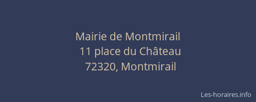 Mairie de Montmirail