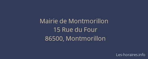Mairie de Montmorillon