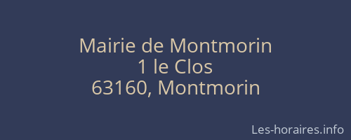 Mairie de Montmorin