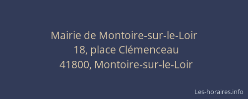 Mairie de Montoire-sur-le-Loir