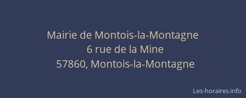 Mairie de Montois-la-Montagne