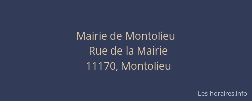 Mairie de Montolieu