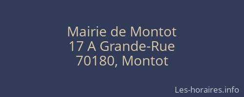 Mairie de Montot