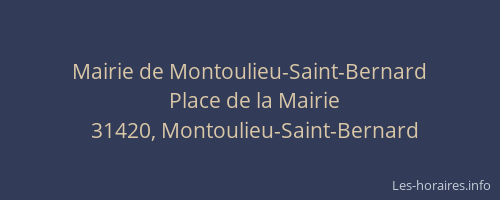 Mairie de Montoulieu-Saint-Bernard
