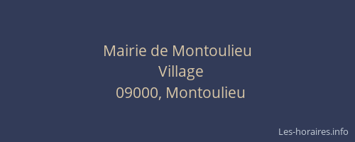 Mairie de Montoulieu