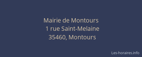 Mairie de Montours