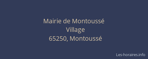 Mairie de Montoussé