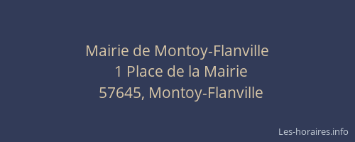 Mairie de Montoy-Flanville