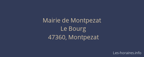 Mairie de Montpezat