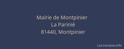 Mairie de Montpinier