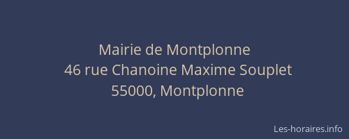 Mairie de Montplonne