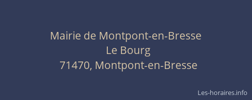 Mairie de Montpont-en-Bresse