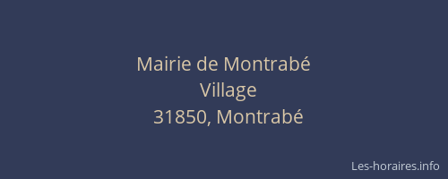 Mairie de Montrabé