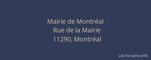 Mairie de Montr&eacute;al