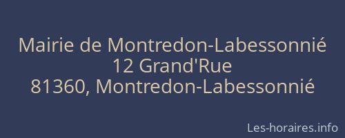 Mairie de Montredon-Labessonnié
