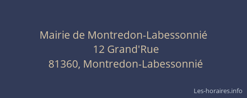 Mairie de Montredon-Labessonni&eacute;