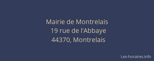 Mairie de Montrelais