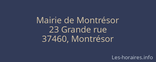 Mairie de Montrésor