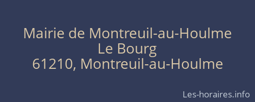 Mairie de Montreuil-au-Houlme