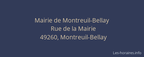 Mairie de Montreuil-Bellay