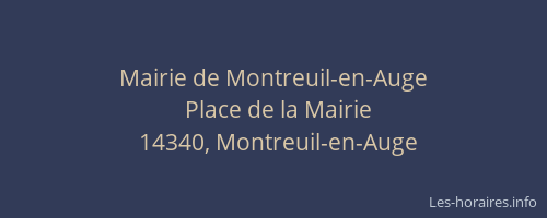 Mairie de Montreuil-en-Auge