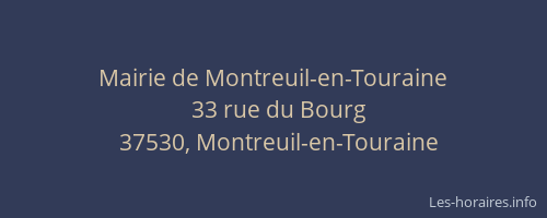 Mairie de Montreuil-en-Touraine