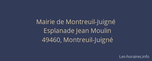 Mairie de Montreuil-Juigné