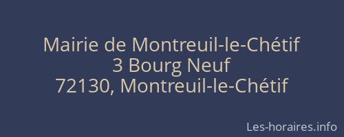 Mairie de Montreuil-le-Chétif