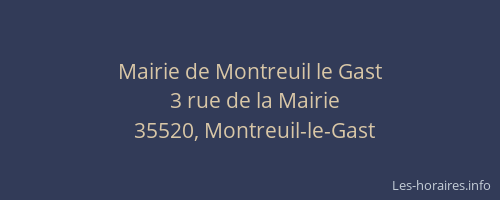 Mairie de Montreuil le Gast