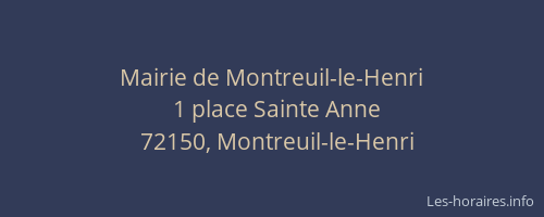 Mairie de Montreuil-le-Henri