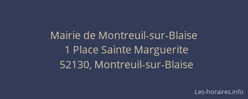Mairie de Montreuil-sur-Blaise