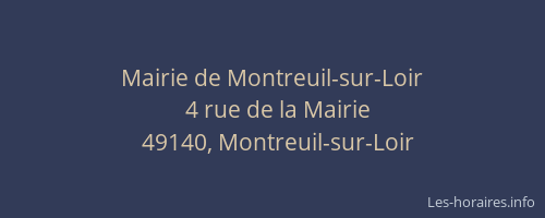 Mairie de Montreuil-sur-Loir