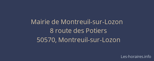 Mairie de Montreuil-sur-Lozon