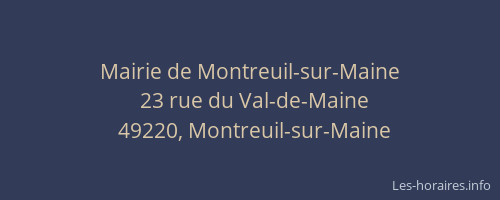 Mairie de Montreuil-sur-Maine