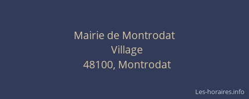 Mairie de Montrodat