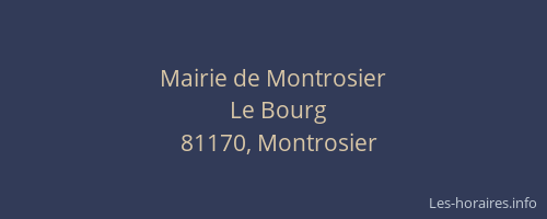 Mairie de Montrosier