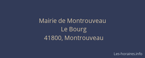 Mairie de Montrouveau