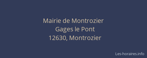 Mairie de Montrozier