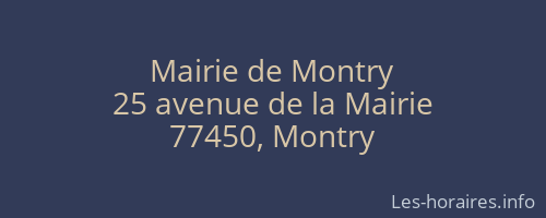 Mairie de Montry