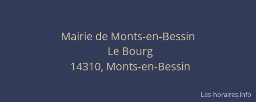 Mairie de Monts-en-Bessin