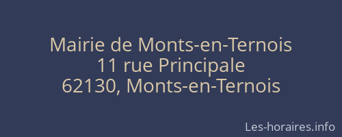 Mairie de Monts-en-Ternois