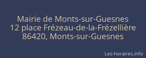 Mairie de Monts-sur-Guesnes