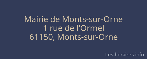 Mairie de Monts-sur-Orne