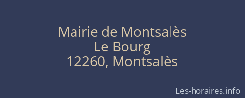 Mairie de Montsalès