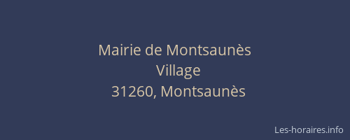 Mairie de Montsaunès