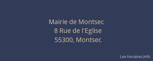 Mairie de Montsec
