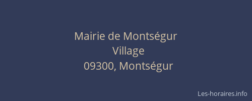 Mairie de Montségur