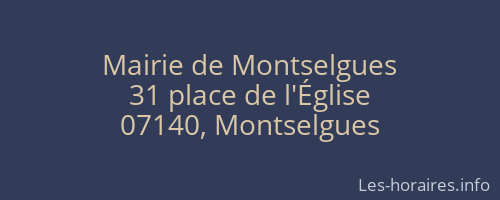 Mairie de Montselgues