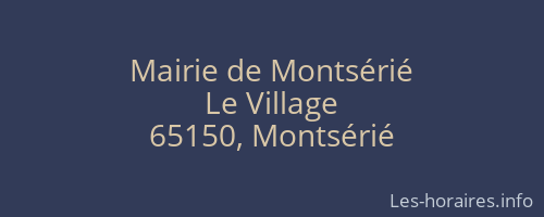 Mairie de Montsérié