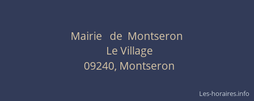 Mairie   de  Montseron